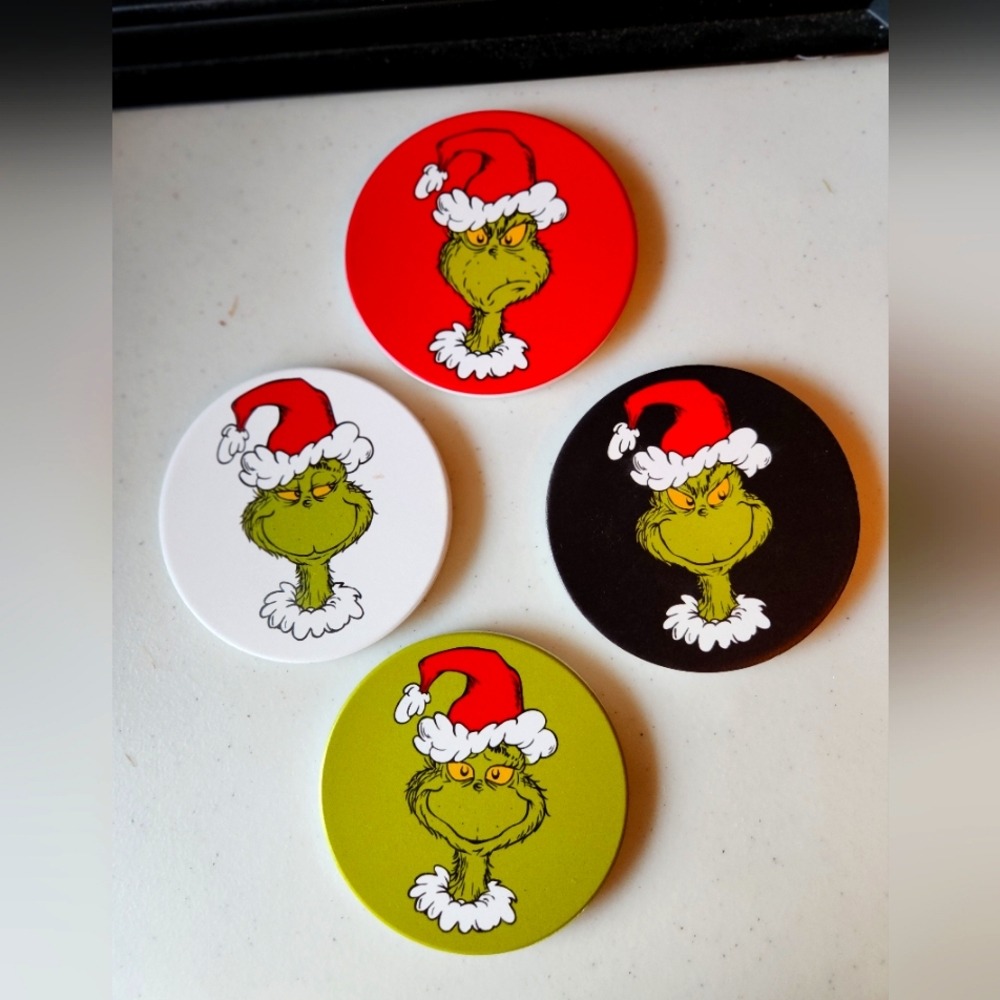 The Grinch Christmas Coasters